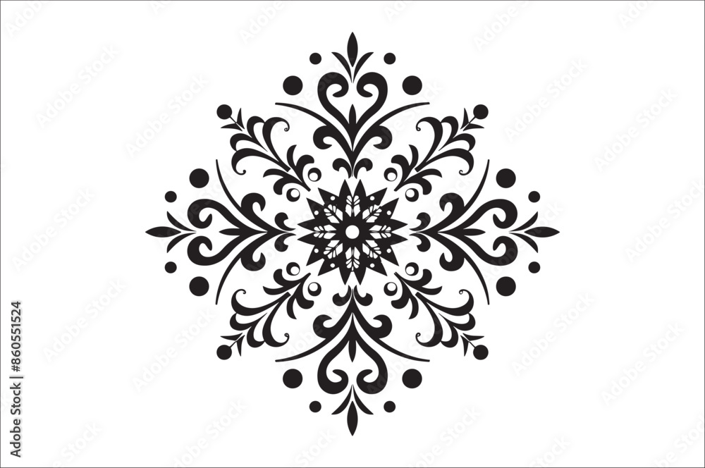 Poster snowflake silhouettes collection isolated on white background. flat snowflake icons, nice element fo