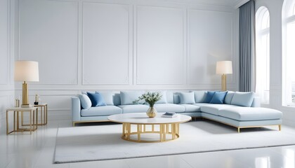 white and gold theme modern interior design
