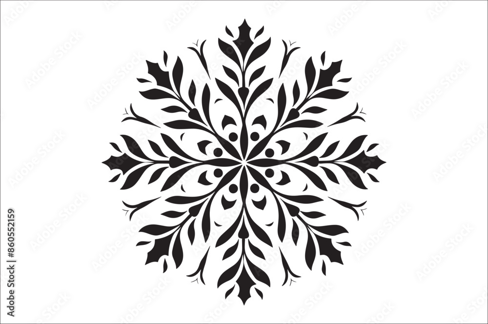 Poster snowflake silhouettes collection isolated on white background. flat snowflake icons, nice element fo