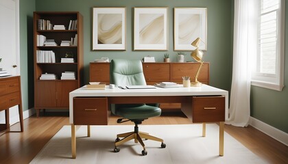 white and gold theme modern interior design