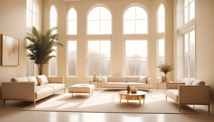 white and gold theme modern interior design