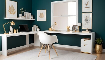 white and gold theme modern interior design