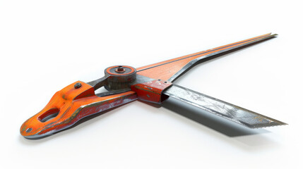 Body saw for cutting through metal panels isolated on white background