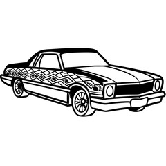 Modified car coloring pages