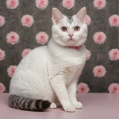 cat, simple background, AI Art
