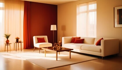 Fototapeta premium white and gold theme modern interior design