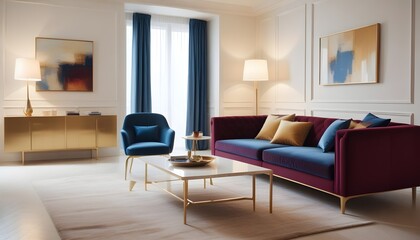 white and gold theme modern interior design