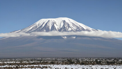 the Snow caped mount Kilimanjaro