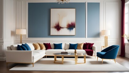 white and gold theme modern interior design