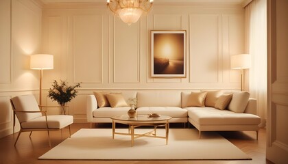 white and gold theme modern interior design