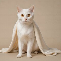 cat, simple background, AI Art
