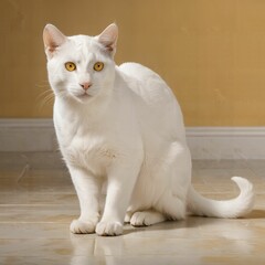 cat, simple background, AI Art
