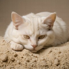 cat, simple background, AI Art
