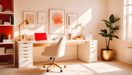 white and gold theme modern interior design