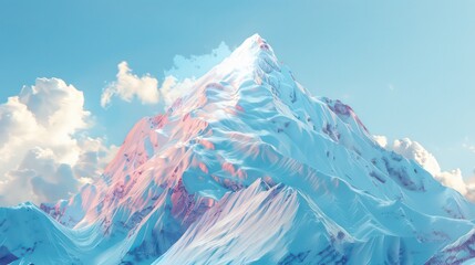 Snow-covered mountain peak