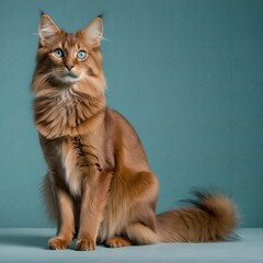 cat, simple background, AI Art
