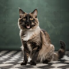 cat, simple background, AI Art
