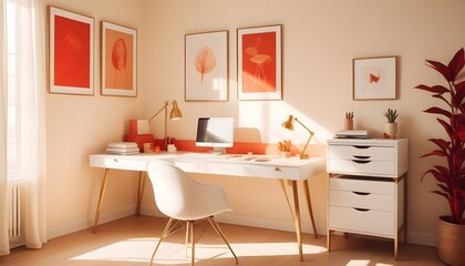 white and gold theme modern interior design