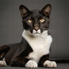 cat, simple background, AI Art
