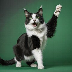 cat, simple background, AI Art
