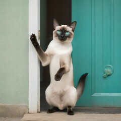 cat, simple background, AI Art
