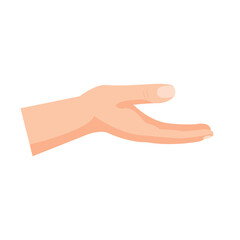 Care hand gestures vector clipart image, cupped hand sign illustration, Save or protect hand symbol, flat design style, open palms facing up 