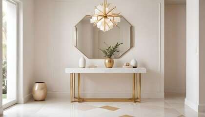 white and gold theme modern interior design