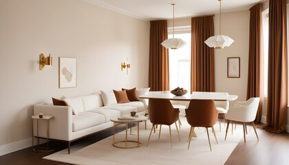 white and gold theme modern interior design