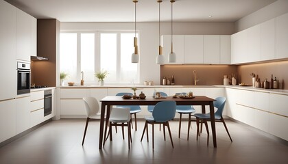 Fototapeta premium white and gold theme modern interior design