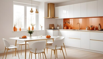 white and gold theme modern interior design