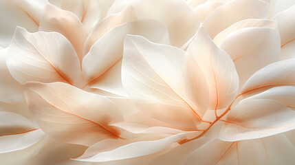 Obraz premium Close up of a leafy plant with a white and gold color scheme.Soft and serene composition.