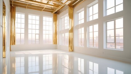 white and gold theme modern interior design