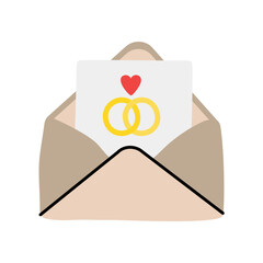 Wedding invitation in cute style