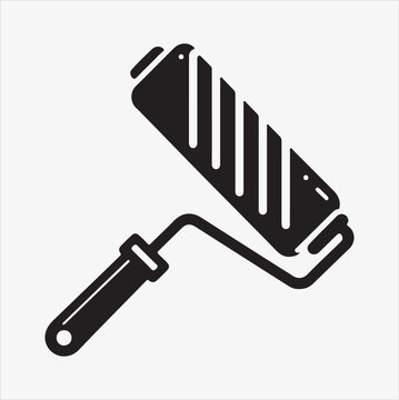 recommend clip art: Paint roller icon vector illustration on a White Background