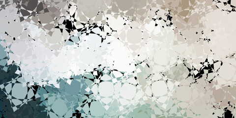Dark Gray vector background with polygonal forms.