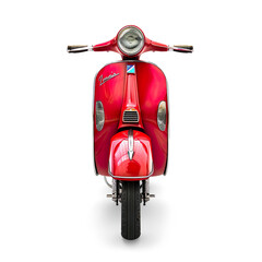 Red Scooter Isolated on Transparent Background