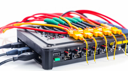 Cable tester for verifying the integrity of ATM cables isolated on white background