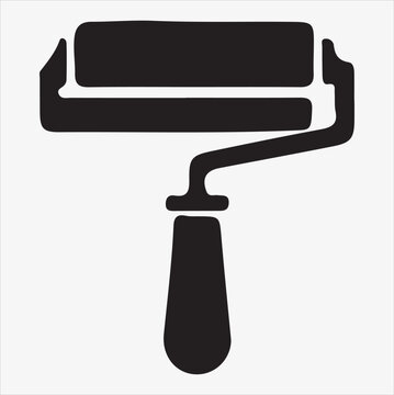 recommend clip art: Paint roller icon vector illustration on a White Background