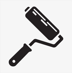 Paint roller icon vector illustration on a White Background