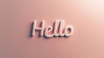 The word "Hello" written in clean, elegant typography on a soft pink background, creating a warm and welcoming visual.

