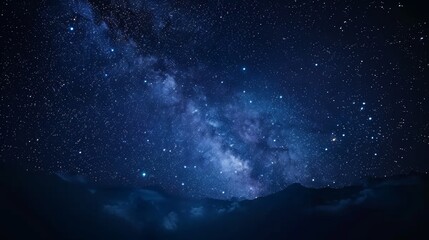 Fototapeta premium Beautiful night sky background with stars and Milky way