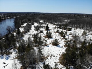 Winter river wonderland in Minnesota.