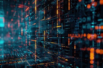 Obraz premium Enhancing technology with digital innovation: data, audio, graphics, and beyond