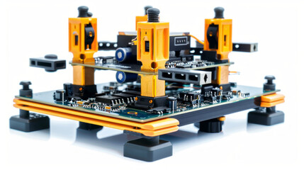 Circuit bord holder for stabilizing circuit boards during repair isolated on white background