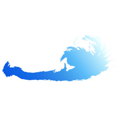 勢いのある海・波しぶきのイラスト素材　ベクター