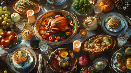 Glorious Happy thanksgiving country dinner background