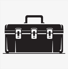 toolbox vector silhouette illustration on a White Background