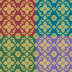 Seamless Pattern on Asian Art Style for Fabrics Wallpaper Wrapping Paper and Printed Materials