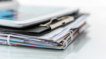 Electronic workpapers for documenting audit evidence isolated on white background