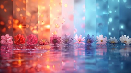 Spiritual Symbols Overlay A collection of various spiritual symbols softly glowing on a serene gradient background, offering ample space for adding spiritual messages